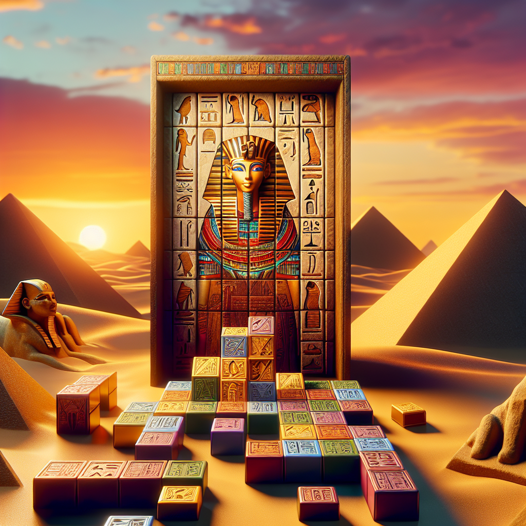 Egiptietiškas Tetris žaidimas